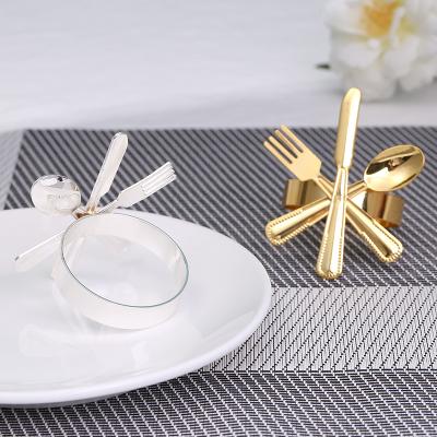 China Viable Western Style Napkin Loop Ring For Knife And Fork Spoon Napkin Rings Napkin Loop Dining Table Decor for sale