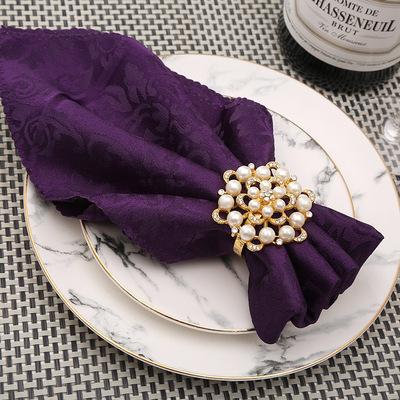 China Viable Floral Style Napkin Rings Napkin Holder Wedding Banquet Dinner Decoration for sale