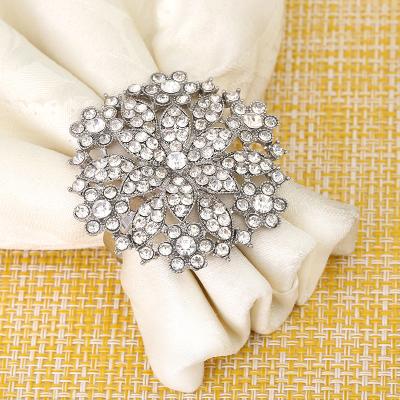 China Viable Floral Style Napkin Rings Napkin Holder Wedding Banquet Dinner Decoration for sale