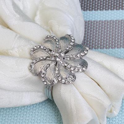 China Viable Floral Style Napkin Rings Napkin Holder Wedding Banquet Dinner Decoration for sale