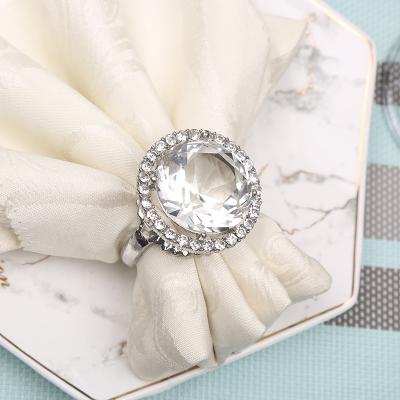 China Diamond Napkin Rings Viable For Wedding Napkin Holders Chair Sashes Banquet Dinner Christmas Table Decoration for sale