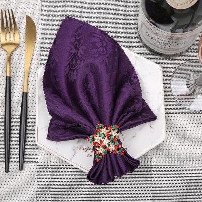 China Restaurant Hotel Viable Star Pentagon Metal Coin Napkin Ring Napkin Rings Napkin Rings Viable Hotel Clasp Napkin Rings for sale