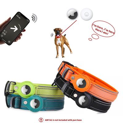 China Designers Silicone GPS Pet Case Wholesale Reflective Luxury Custom Anti-lost Airtag Dog Collar Waterproof Airtag Holder For Dog for sale