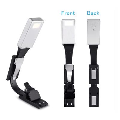 China USB Rechargeable Bedroom Book Light Shine Adjustable Bendable with Clip Design Flexible LED Book Light Night Reading Lamp for sale