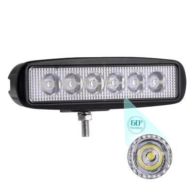 China Yosovlamp Epistar 18W Working Lights 18w Led Tractor Led Work Light Bar 6led Car Roof Top Light Bar 6INCH for sale