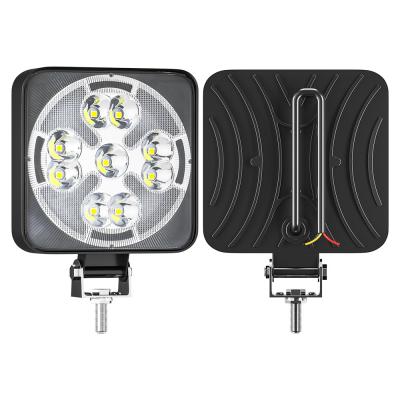 China Car LED Work Light Mini Square 63W Two Color Turn Signal Work Light Auxiliary Light Overhaul 4 Series for sale