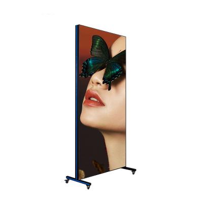 China Indoor Led Mirror Screen Indoor Floor Standing Digital Signage Display Led Poster Led Display Screen for sale