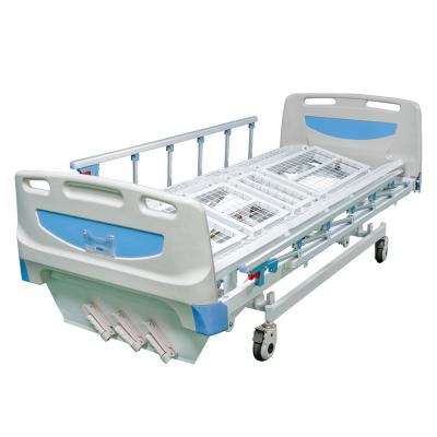 China 4 Functions Hospital ABS Four Manual Care Crank Rolling Bed For Inpatient for sale