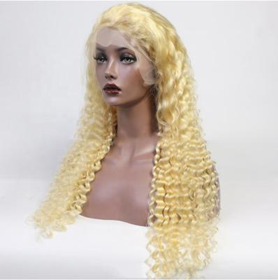 China Body wave 13*6 hd lace front wig human hair frontal wigs for color women light yellow deep wave raw hair for sale