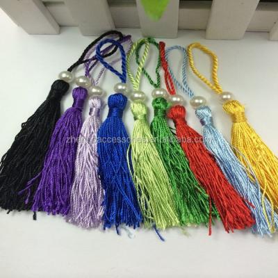 China Zhenbo simple wholesale pearl tassel/decorative tassel/tassel with pearl for sale