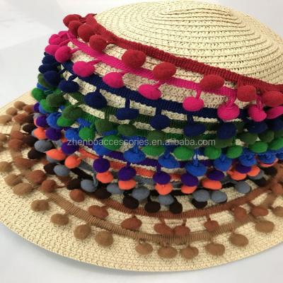 China Current Sale Viable Many Colors 12mm Pom Pom Trim Lace For Decorative for sale