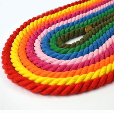 China Twist Rope Color Twisted Macrame Rope / Cotton Ties 8mm DIY Craft Decoration Rope Cotton Rope for sale