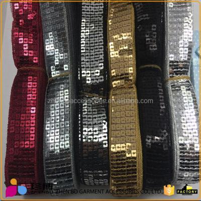 China Zhenbo Viable Wholesale Square Ribbon/Fabric Beauty Beads Sequins Lace Up Fabric for sale