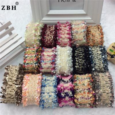 China High tenacity 3cm multi color cotton ribbon, weaving ribbon, lace ribbon for sale