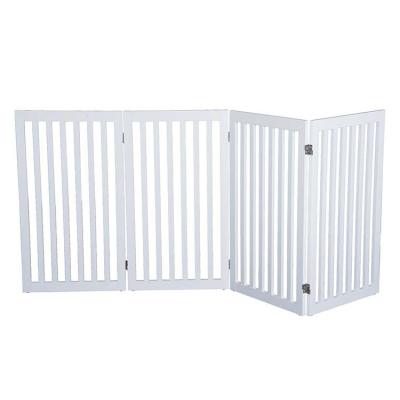 China Portable Pet Fence Single Sustainable White Indoor And Outdoor Pet Barrier for sale