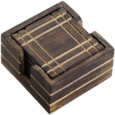 China New Best Selling Stripe Viable Style Table Coasters Custom Wooden Coaster for sale