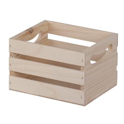 China Europe Wholesale Decorative Wooden Crates Small Farmhouse Storage Wooden Box For Fruit for sale