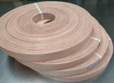 China Fleeced Sanded Red Oak Wood Veneer Edgebanding Red Oak Veneer Edging for Furniture Door and Panel Industry for sale