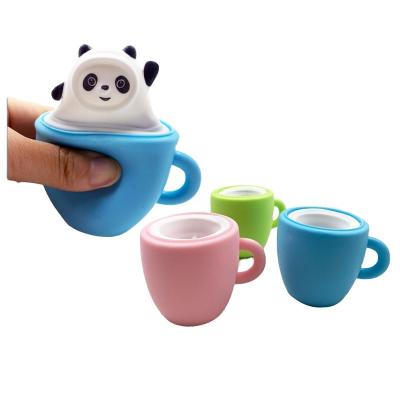 China DIY Mini Panda Squeeze Cup Vent Toys Creative Weird Decompression Toys New for sale