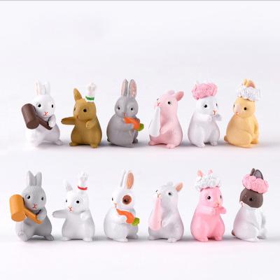 China Europe Micro Landscape Ornaments Cute Rabbit Succulents Ornaments Craft Creative DIY Rabbit Home Decoration Ornaments for sale