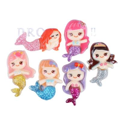 China Epoxy Hair Accessories Case Europe Resin Glitter Mermaid Phone Accessories DIY Mud Filler Accessories for sale