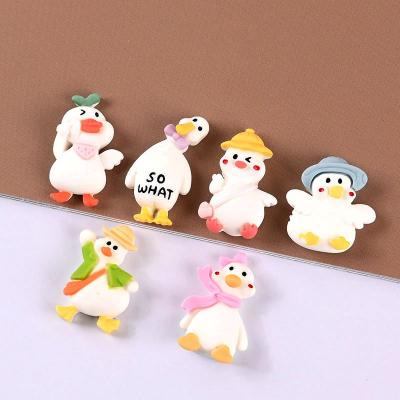 China Europe Resin Duck Cartoon Accessories DIY Material Stickers Fridge DIY Handmade Hairpin Accessories Cell Phone Case Accessories for sale