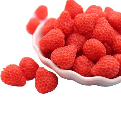 China Large Europe Strawberry Model DIY Props Three-Dimensional Simulation Strawberry Cake Decoration Ornaments Earrings Props for sale