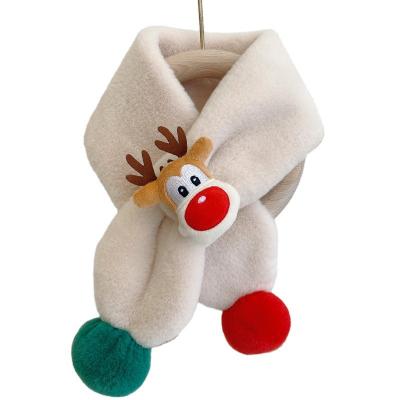 China Keep warm high-grade children's scarf autumn and winter Korean version of the new cute baby winter plus warm velvet Christmas baby scarf for sale