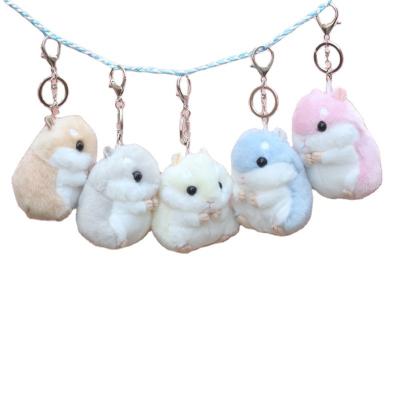 China Boutique Hamster Doll Plush Toy Cartoon Keychain Small Pendant Doll Ornaments Girls Ragdoll Gifts for sale