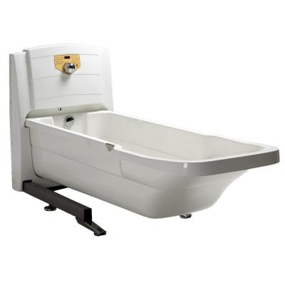 China Freestanding Home Bathroom Spa Accessories Luxury Bamboo Bath Tub Tray Table Adjustable Height Legs for sale