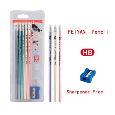 China Office & School Pencil Newly Packing HB Pencil With Eraser Custom Color Triangle Body Wooden Belt Promotional Wooden Lead Newest for sale