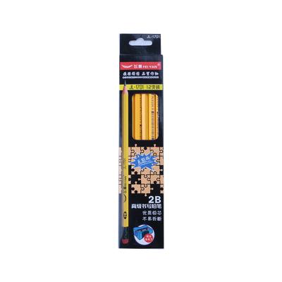 China Office & Wholesale Loose Yellow School Pencil Pack HB 2B Students Standard Pencil Writing Pencil Cheap Wooden Pencils for sale