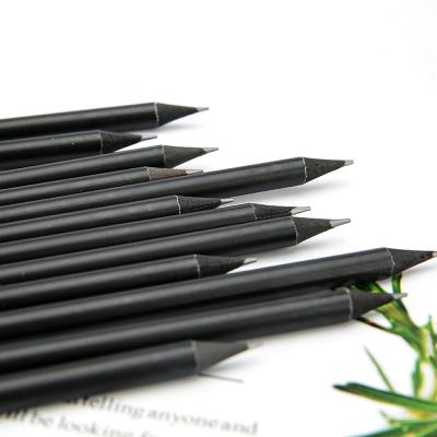 China Office & Wholesale Bulk Customized Customized Black Wood School Pencil Stationery Promotional Factory Logo Design Standard HB 2b Pencils for sale