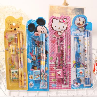 China Soften Bass Wood Slat Kids Art Logo Art Coloring Set Pencil Painting Drawing School Set Gift Cover Custom Children Set Stationary for sale