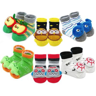 China QUICK DRY Weapables Boy and Girls 3D Cartoon Anti-Skid Baby Booties Sock Slippers for sale