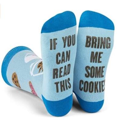 China WZ QUICK DRY custom funny unique message blue socks for men and women for sale