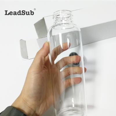 China Viable Custom Creative Clear Sublimation 420ml Logo Sublimation Glass Water Bottle Blank for sale