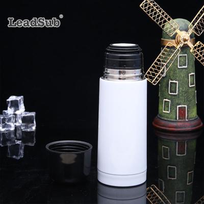 China PORTABLE Custom Logo White Logo Sublimation Water Bottle Reusable Stainless Steel Vacuum Flask Bottle for sale