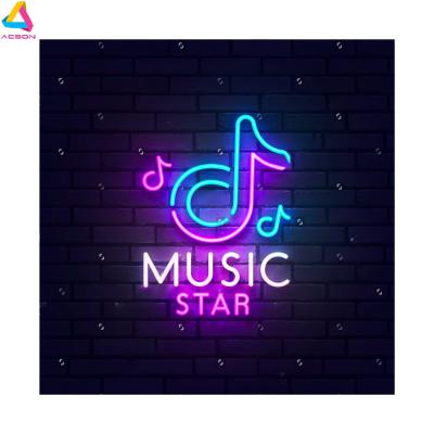 China Long Lasting Neon Sign LED Musical Note Led Sign Decoration Bar Party Christmas Gift Electronic Signs for sale