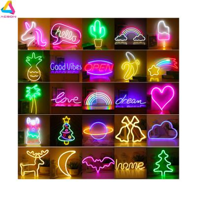 China Long Durable Wall Hanging Art Sign Bedroom Decoration Rainbow Fashion Custom Neon Animal Lights Night Lamp Led Neon Lamp For Home Party for sale