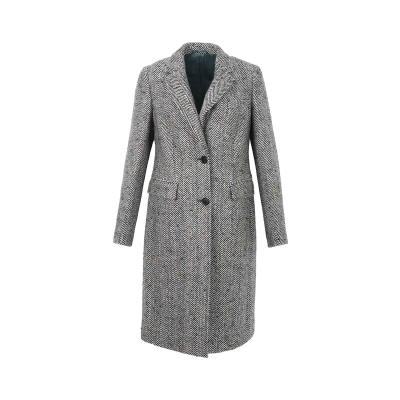 China High Quality Single Breasted Coat Women Winter Woolen Coats Long Sleeve Formal Woolen Overcoat Office Lady Anti-wrinkle for sale