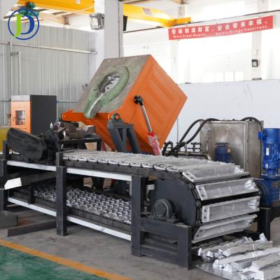 China Easy Operate 1-5t Per Hour Manufacturing Price Metal Recycling Aluminum Alloy Copper Ingot Continuous Casting Machine And Production Line for sale