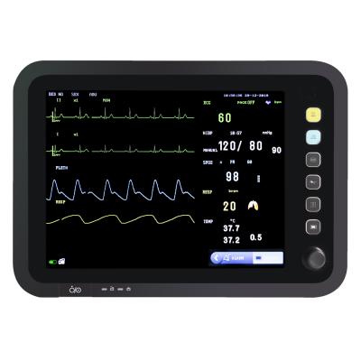 China ICU Vital Signs Monitor CCU ICU Patient Vital Signs Monitoring 12.1 Inch TFT LCD Screen Display ECG Heart Rate Standard Parameter for sale