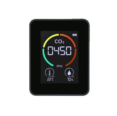 China Household Carbon Dioxide Gas Detector Wall Stand Desktop Mounting CO2 Monitor Tester Environment Temperature Humidity Testing Equipment for sale