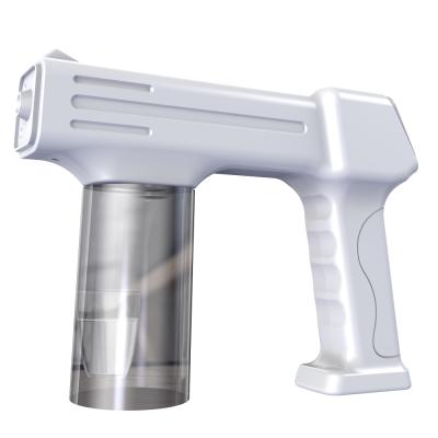 China Blue Ray Cordless Atomization Disinfections Big Battery Gun Garden Fogger Machine Rechargeable Cordless Spray Gun Nano Plug for sale