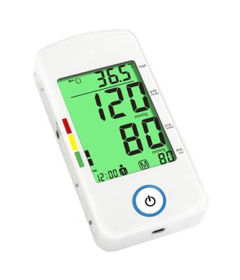 China BP Approved Machine Backlight Cuff Blood Pressure Check CE Digital Automatic Arm Wrist Type Blood Pressure Monitor with Thermometer for sale