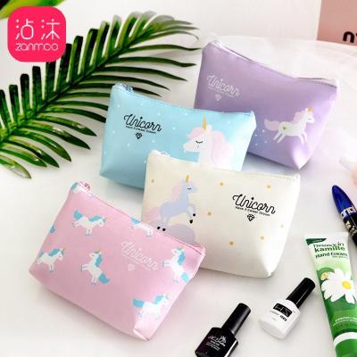 China Fashion Hot Selling Women Waterproof Cosmetic Cases Cute Cartoon Animal Unicorn Makeup Bags for sale