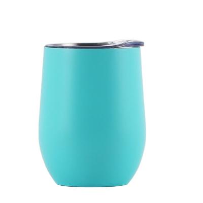 China Sustainable Stainless Steel Wine Tumblers Double Wall Vacuum Insulated Wine Cups With Lids And Straws Set For Coffee, Wine, Cocktails for sale