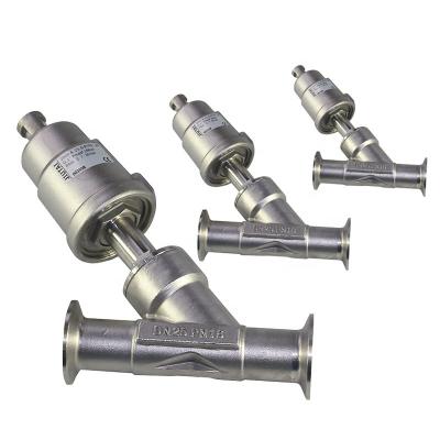 China High Quality Food Rig Stainless Steel Steam Angle Seat Pneumatic Quick Valve for sale