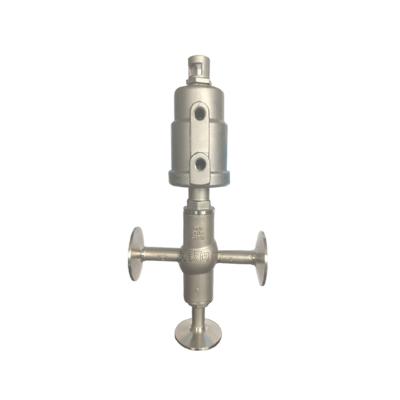 China High Quality Dairy Factory Thread Connection Forged Pneumatic Three Way Valves Angle Seat Valve for sale